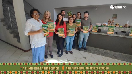 Trabalhadores da Funai em Campo Grande e Dourados protestam pelo PCI e por Demarcação Já!